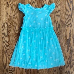 Hanna Andersson green tulle daisy dress, size 6-7. Excellent condition quick